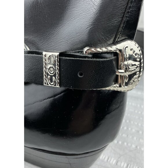 Sz 13 Mens 80s Stracam Biker Western Punk Goth Boots Bullet Chain Buckle main image 10